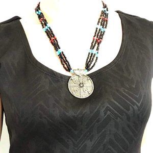 Aztec Style Beaded Necklace